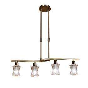 Alaska GU10 Antique Brass Ceiling Lights Mantra Linear Fittings